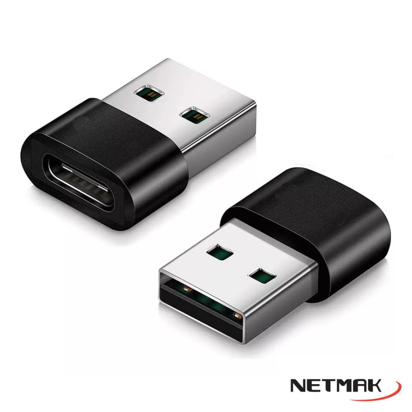 Adaptador USB (M) a Tipo C (H) Netmak
