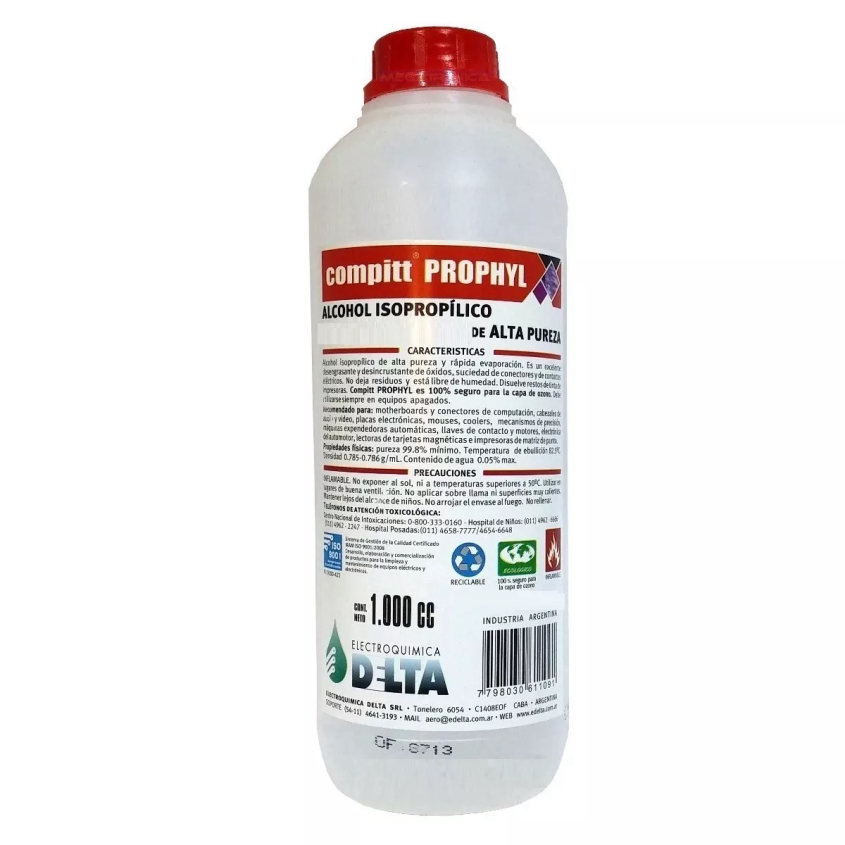 Alcohol Isopropilico BIDON x 1 Litro  Delta