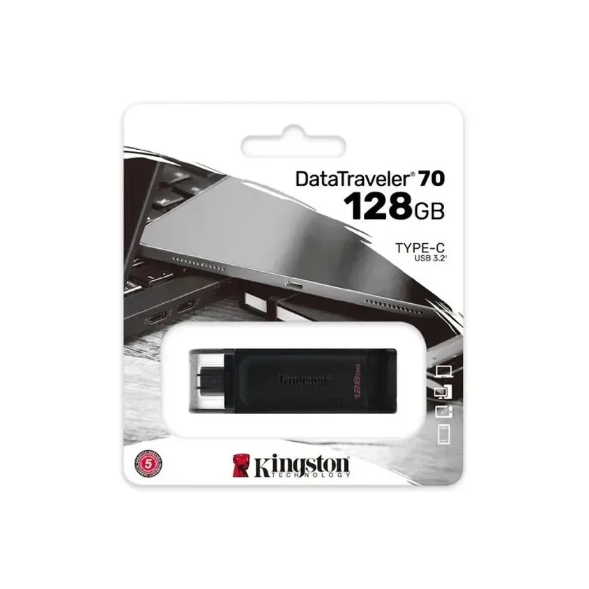 Pen Drive Kingston Dt70 128gb Usb-c 3.2 Tipo C
