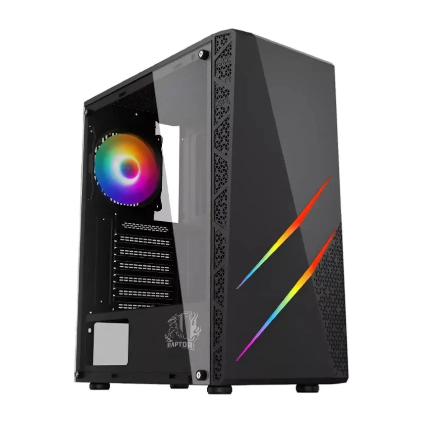 Gabinete Gamer Raptor Blaze Force Tg Mid-tower Rgb Fan X1