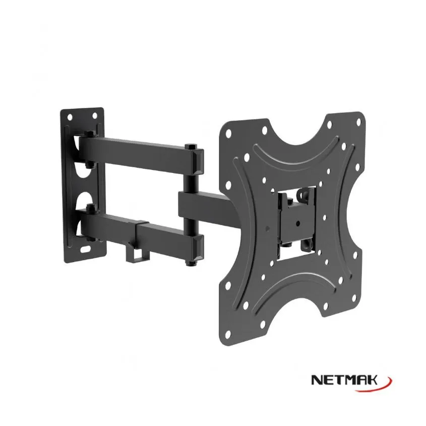 Soporte TV LED 23"- 43" Brazo articulado movil Netmak
