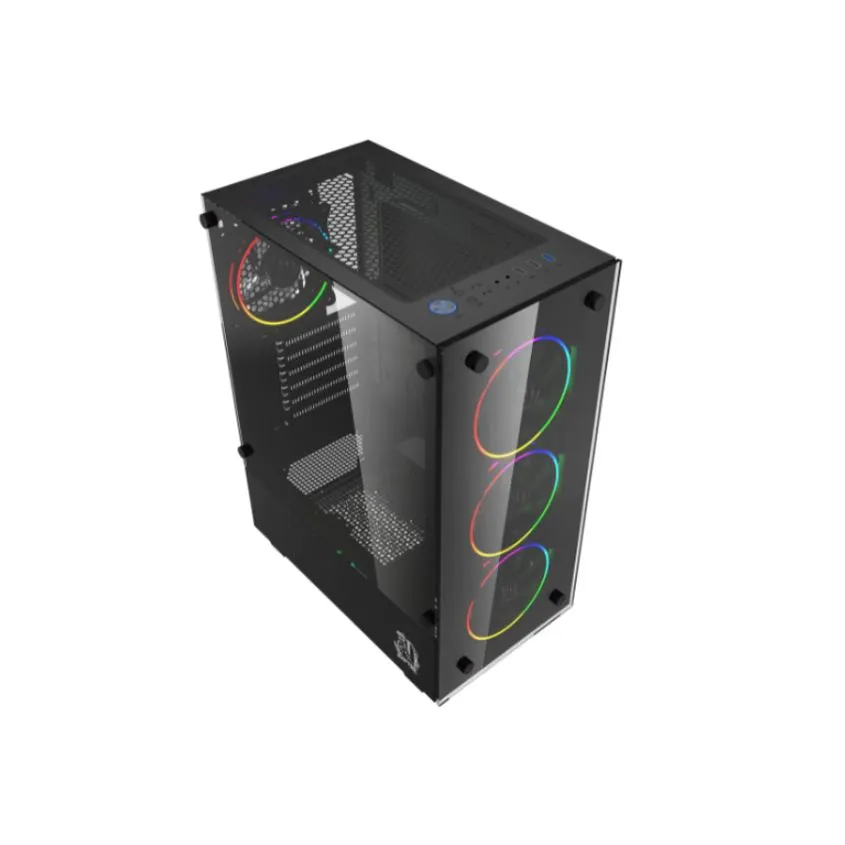 Gabinete Gamer Raptor Sentinel Templado Mid-tower Rgb Fan X4