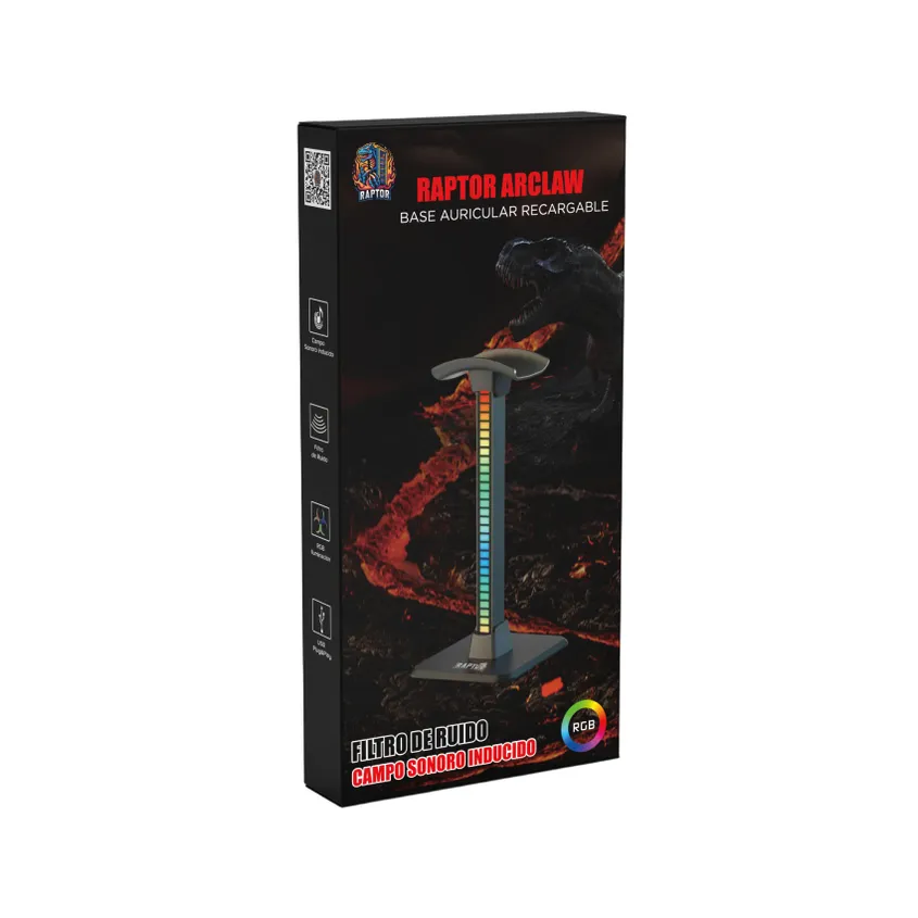 Base Soporte Raptor Arclaw P/ Auricular Rgb