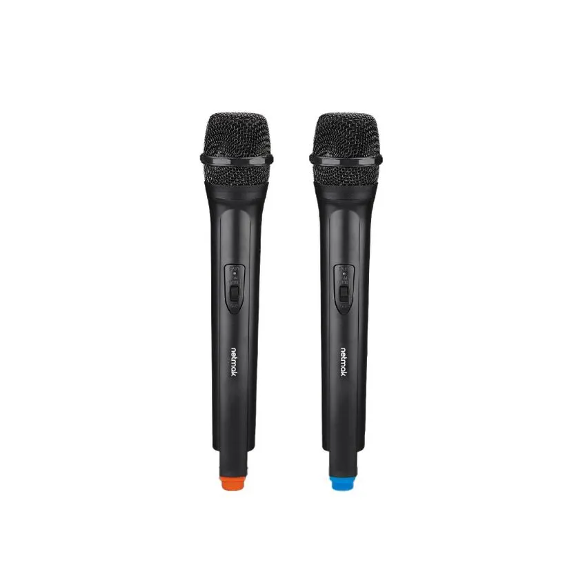 Microfonos x2 + Receptor Inalambrico Netmak
