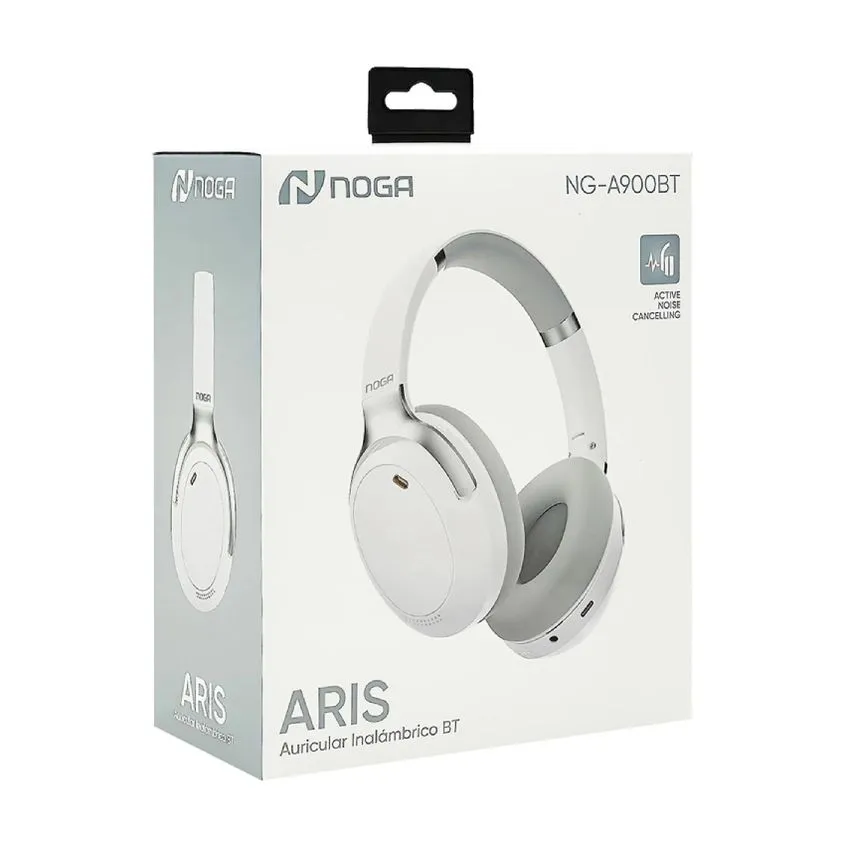 Auricular Bluetooth Vincha ANC Blanco Noganet
