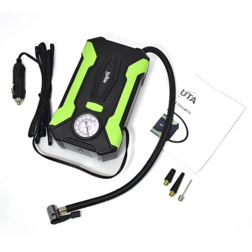 Compresor de Aire 12V Nisuta 19L/min 100PSI Motor Silencioso