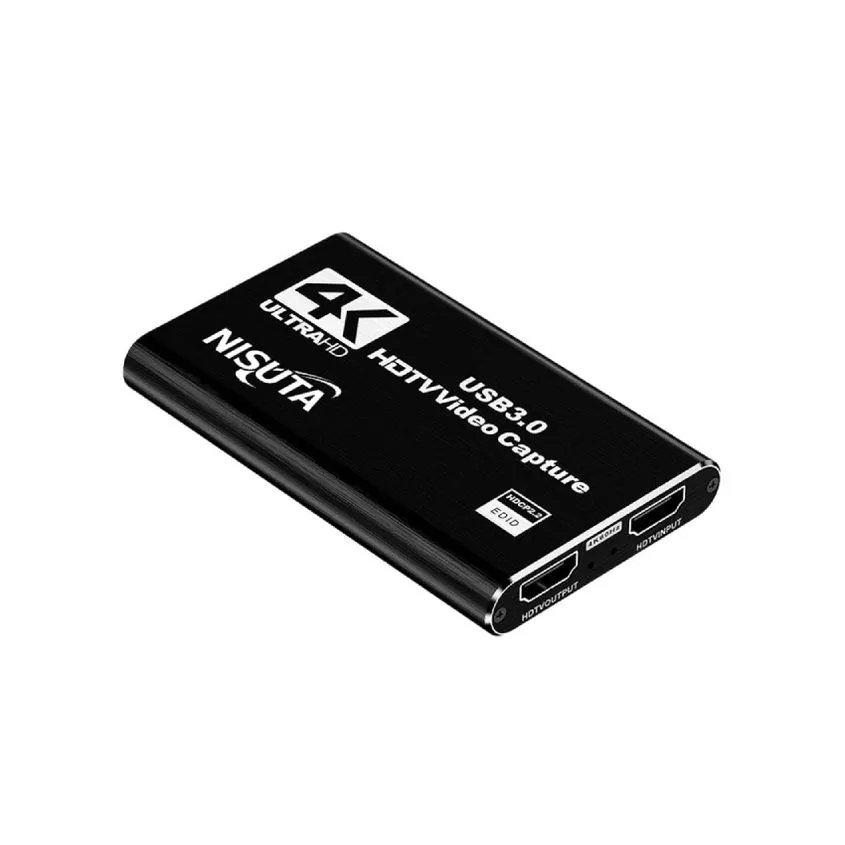 Capturadora HDMI USB 3.0 con loop, auricular y microfono Nisuta