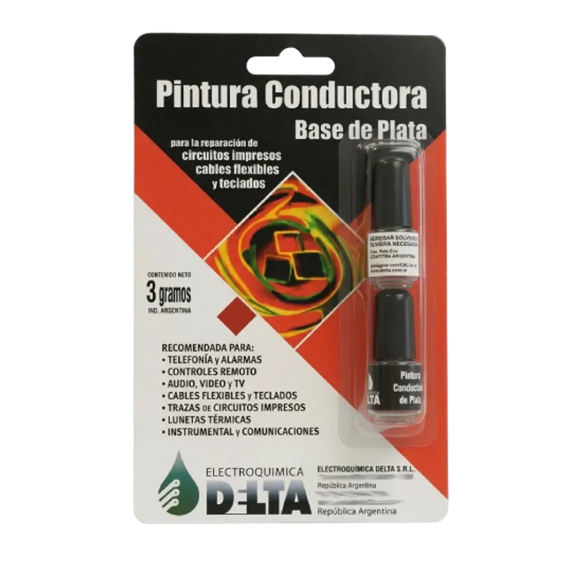 Pintura Conductora Plata 3gr Delta c/ Solvente