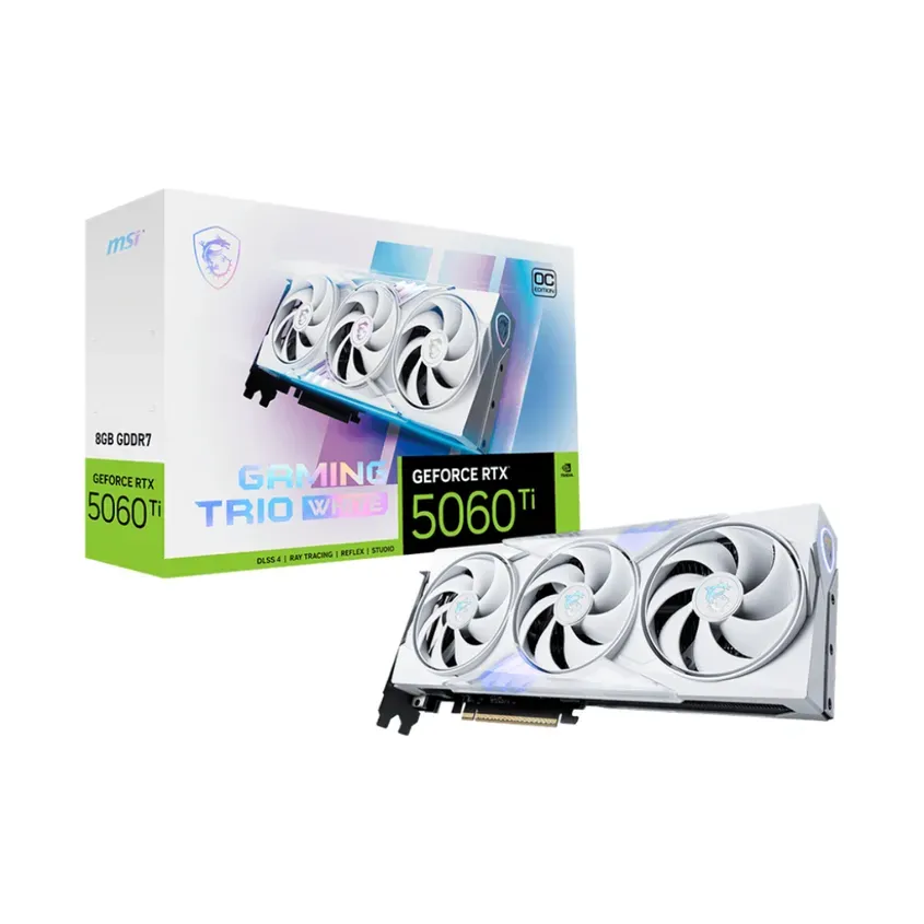 Placa VGA MSI GeForce RTX 5060 Ti 8G GAMING TRIO OC WHITE