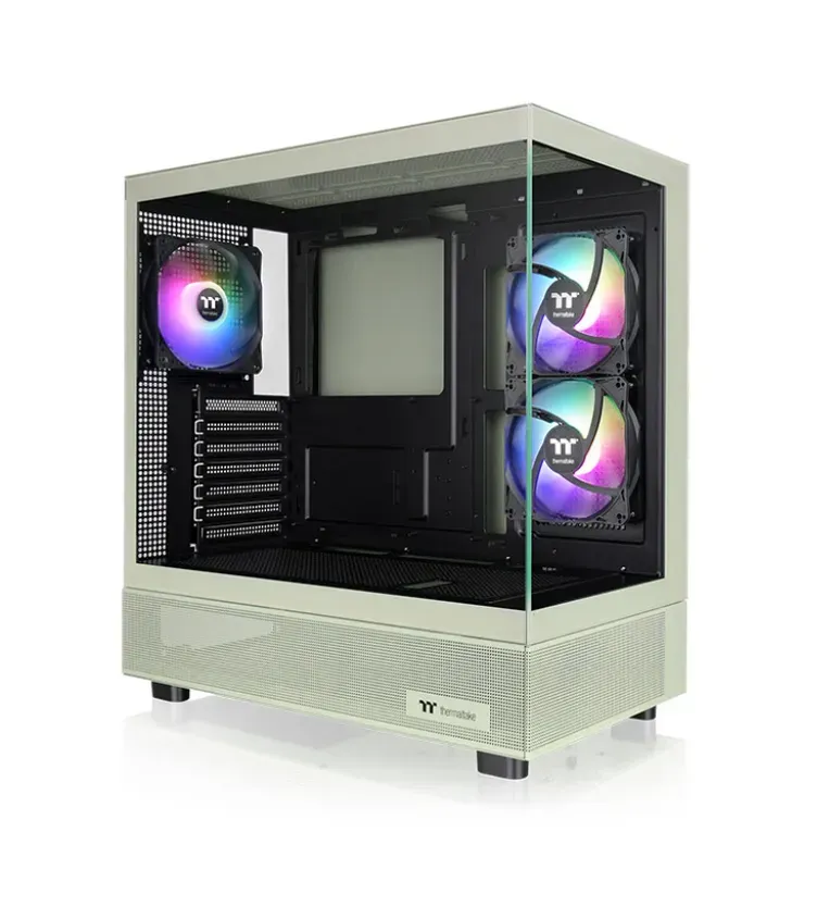 Gabinete TT View 270 Plus Mid-Tower TG x2 Fan ARGB x3 Matcha Green