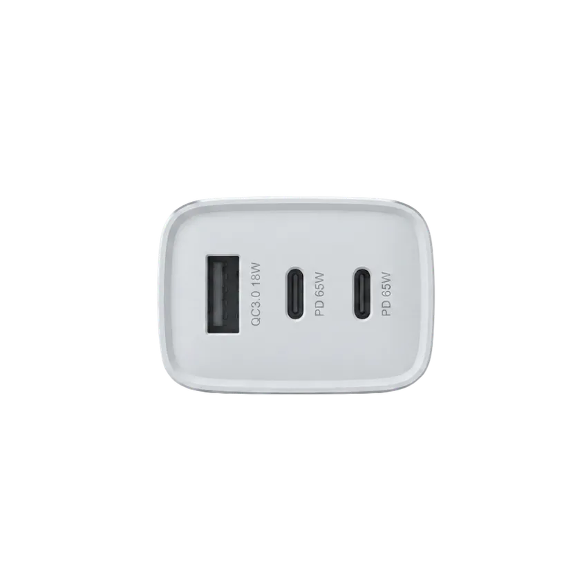 Cargador Viajero FC USB+PDx2 65W GaN con cable Lightning Soul