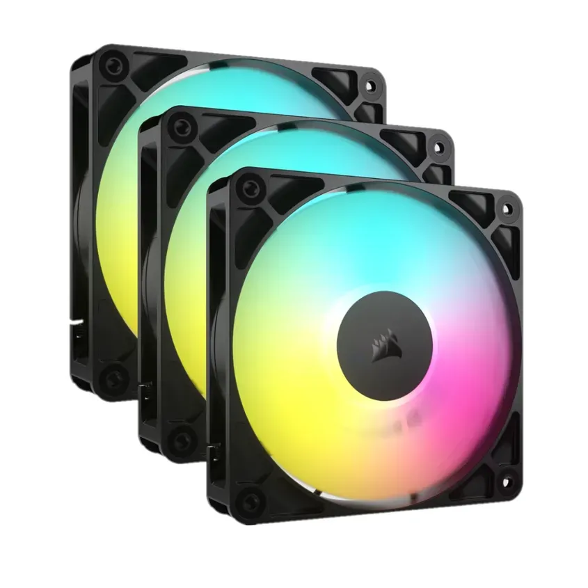 Fan Cooler Corsair RS120 ARGB 120mm Black Pack x3