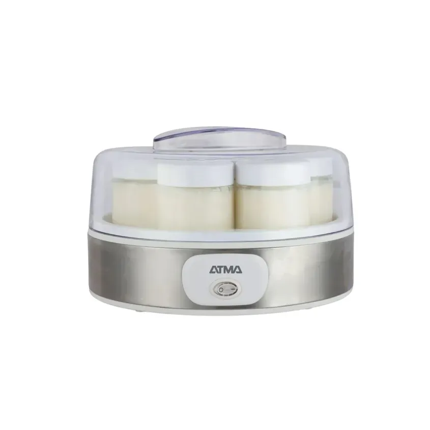 Yogurtera Atma YMAT26N Blanca con 7 Frascos de Vidrio de 150 mL y Tapa Transparente