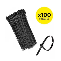Precinto Negro 2.5 x 100mm. x 100 unidades