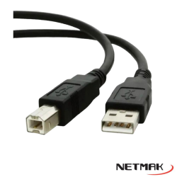Cable USB 2.0 A Macho B Macho Netmak 1.8Mtrs para Impresora