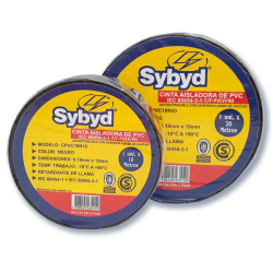 Cinta Aisladora Premium SYBYD Autoextinguible PVC 20M 0.18x19mm