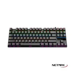 Teclado Mecanico TKL Negro Switches Blue Netmak