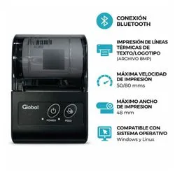 Impresora Termica Bluetooth + USB POS 58mm Global