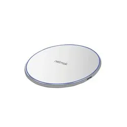 Base Cargador Inalambrico Qi Fast charge 15W Blanco Netmak