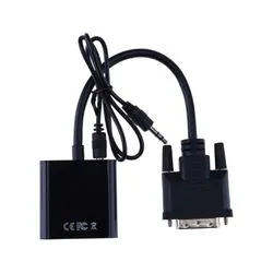Adaptador DVI-D M A VGA H (24+1) con AUDIO Intco