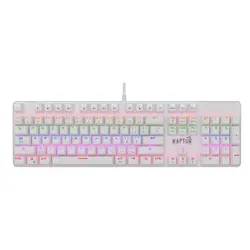 Teclado Gamer Raptor Fireclaw M104 Mecanico Retroiluminado Switch Red Outemu White