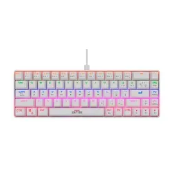 Teclado Gamer Raptor Fireclaw M68 Mecanico Retroiluminado Switch Red Outemu White
