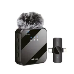Microfono Inalambrico Profesional Filtro Anti viento USB-C/Light Netmak