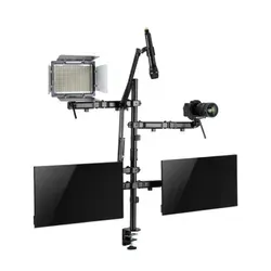 SOPORTE INTELAID DE ESCRITORIO SETUP 2 MONI CAMARA CAM MIC LUZ IT-SDM