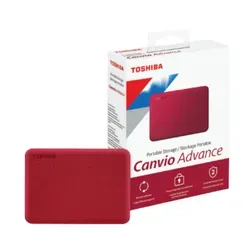 Disco Rigido Externo Toshiba Canvio Advance 2TB Rojo USB 3.0 Portatil HDTCA20XR3AA