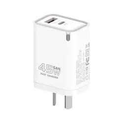 Cargador Viajero FC USB+PD 45W GaN C/Cable Lightning Soul