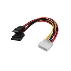 Cable Y SATA Power, 1 Molex a Doble sata power (satapower2) Noganet